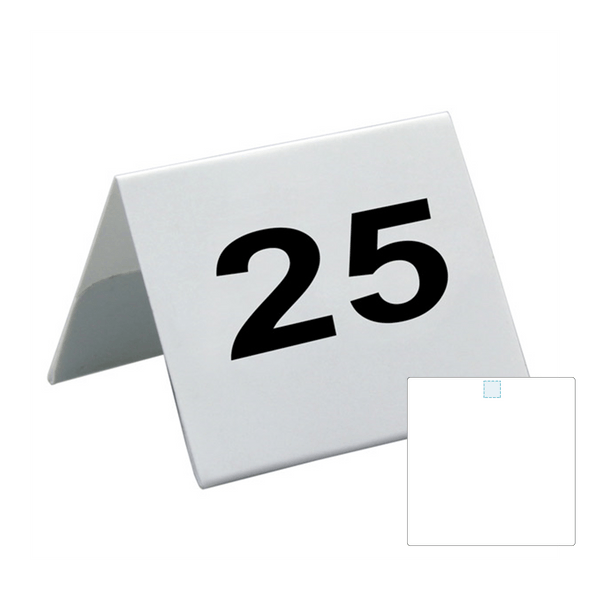 Numeri della tabella del PVC bianco